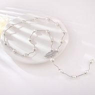 Show details for Low Cost Platinum Plated Copper or Brass Y Necklace with Low Cost