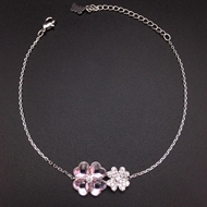 Show details for Platinum Plated Pink Fashion Bracelet at Great Low Price
