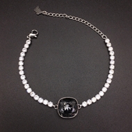 Show details for Small Black Fashion Bracelet of Original Design