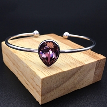Show details for Great Swarovski Element Platinum Plated Fashion Bangle
