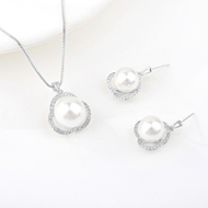 Picture of Great Value White Gold Plated 2 Piece Jewelry Set with Full Guarantee