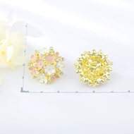 Picture of Brand New Pink Medium Stud Earrings with Full Guarantee