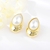 Picture of Distinctive White Artificial Pearl Stud Earrings with Low MOQ