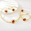 Show details for Featured Red Gold Plated 4 Piece Jewelry Set in Exclusive Design