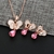 Picture of Charming Pink Artificial Crystal 2 Piece Jewelry Set As a Gift