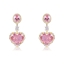 Show details for Distinctive Pink Big Dangle Earrings of Original Design