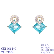 Picture of Distinctive Blue Luxury Dangle Earrings with Low MOQ
