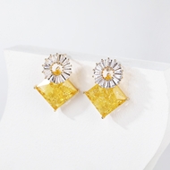 Picture of Luxury Yellow Dangle Earrings with Fast Shipping