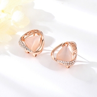 Picture of Inexpensive Rose Gold Plated White Stud Earrings from Reliable Manufacturer