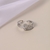 Picture of Stylish Small Platinum Plated Adjustable Ring
