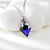 Picture of Charming Blue Platinum Plated Pendant Necklace As a Gift