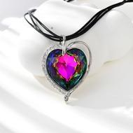 Show details for Love & Heart Zinc Alloy Pendant Necklace with Fast Delivery