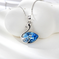 Show details for Recommended Blue Swarovski Element Pendant Necklace from Top Designer