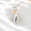 Show details for Hypoallergenic White Swarovski Element Pendant Necklace with Easy Return