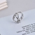 Picture of Sparkling Classic Platinum Plated Adjustable Ring