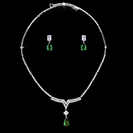 Show details for Recommended Green Platinum Plated 2 Piece Jewelry Set at Unbeatable Price