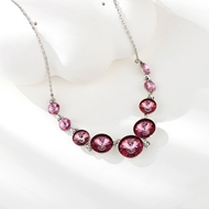 Show details for Medium Swarovski Element Short Chain Necklace with Beautiful Craftmanship
