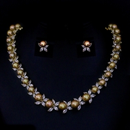 Show details for Charming Platinum Plated Big 2 Piece Jewelry Set As a Gift