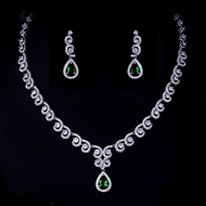 Show details for Hot Selling Green Cubic Zirconia 2 Piece Jewelry Set from Top Designer