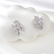 Show details for Hypoallergenic Platinum Plated Luxury Dangle Earrings with Easy Return