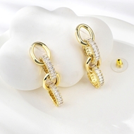 Show details for Copper or Brass Gold Plated Dangle Earrings with Full Guarantee