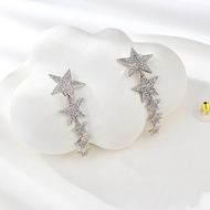 Show details for Impressive White Copper or Brass Dangle Earrings with Low MOQ