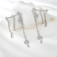 Show details for Bulk Platinum Plated Cubic Zirconia Dangle Earrings Exclusive Online