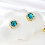 Show details for Luxury Cubic Zirconia Stud Earrings with Beautiful Craftmanship