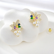 Show details for Fast Selling Colorful Cubic Zirconia Stud Earrings from Editor Picks