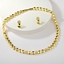 Show details for Designer Gold Plated Dubai 2 Piece Jewelry Set with No-Risk Return