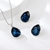 Picture of Great Value Blue Platinum Plated 2 Piece Jewelry Set with Full Guarantee