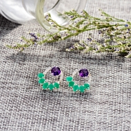 Picture of Hot Selling Green 925 Sterling Silver Stud Earrings from Top Designer