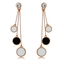 Show details for Designer Platinum Plated White Dangle Earrings with No-Risk Return