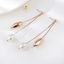 Show details for Recommended White Rose Gold Plated Dangle Earrings from Top Designer