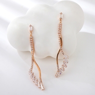 Show details for Buy Rose Gold Plated Big Dangle Earrings with Low Cost