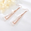 Show details for Staple Enamel Rose Gold Plated Dangle Earrings