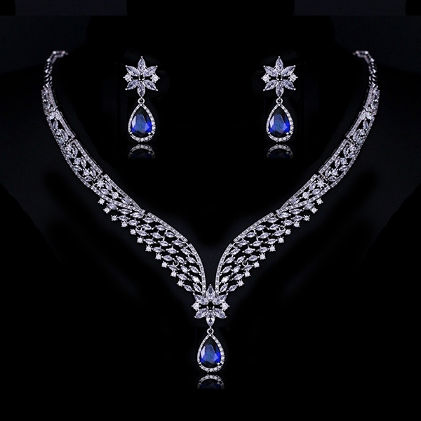 Picture of Best Selling Big Cubic Zirconia 2 Piece Jewelry Set