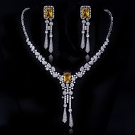 Show details for Great Cubic Zirconia Platinum Plated 2 Piece Jewelry Set