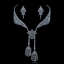 Show details for Origninal Big Platinum Plated 2 Piece Jewelry Set