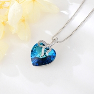 Show details for Top Swarovski Element Zinc Alloy Pendant Necklace