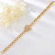 Show details for Copper or Brass Cubic Zirconia Fashion Bracelet in Flattering Style