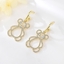 Show details for Sparkly Big White Dangle Earrings