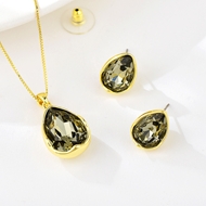 Picture of Most Popular Artificial Crystal Zinc Alloy 2 Piece Jewelry Set