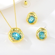 Picture of Zinc Alloy Artificial Crystal 2 Piece Jewelry Set From Reliable Factory
