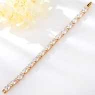 Show details for Delicate Cubic Zirconia Copper or Brass Fashion Bracelet