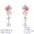 Picture of Stylish Big Pink Dangle Earrings