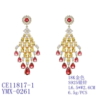 Picture of Attractive Red Copper or Brass Dangle Earrings For Your Occasions