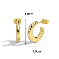 Picture of Buy Gold Plated Small Stud Earrings with Wow Elements