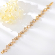 Show details for Fashion Cubic Zirconia Gold Plated Fashion Bracelet