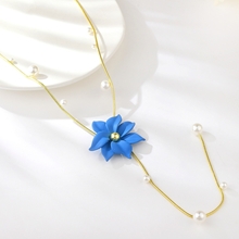 Show details for Pretty Enamel Blue Long Pendant